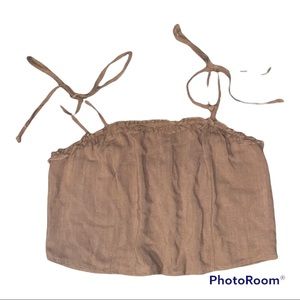 Pacsun Brown Tie Tank Top